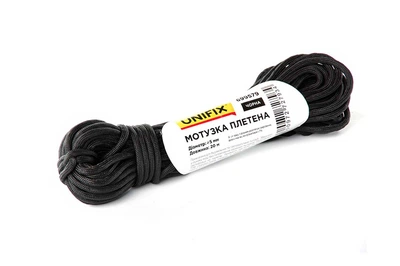 Веревка плетеная Unifix 5мм x 20м черная (699579)