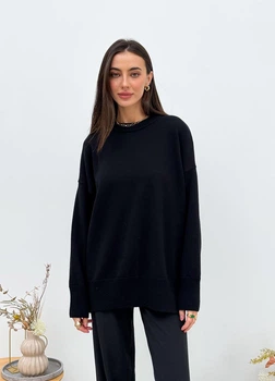 Джемпер ART KNIT Мия черный, oversize 032224
