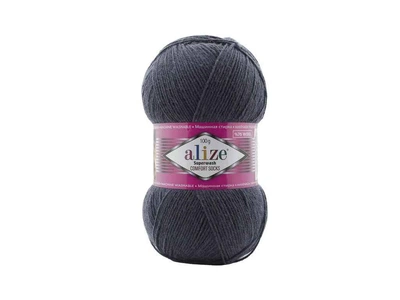 Пряжа ALIZE Superwash Comfort арт.872 5шт/уп сірий 25% поліамід 75% вовна 100г 420м