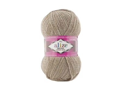 Пряжа ALIZE Superwash Comfort арт.207 5шт/уп бежевий 25% поліамід 75% вовна 100г 420м