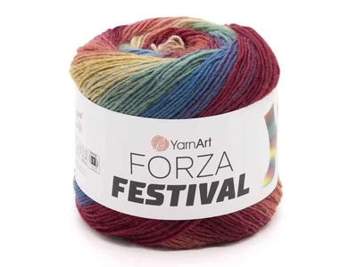 Пряжа YARNART Forza Festival 75% вовна 25% поліамід 420м 100г 5шт/уп арт.2904