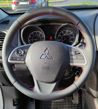 Чехол-Оплетка на руль из натуральной кожи для Mitsubishi Outlander/ L200