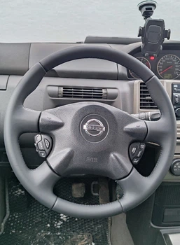 Чехол-Оплетка на руль из натуральной кожи для Nissan Almera / X-Trail(T-30) / Primera