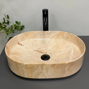 Умивальник (раковина) VBI VERONA 50 TRAVERTINE GLOSSY накладний