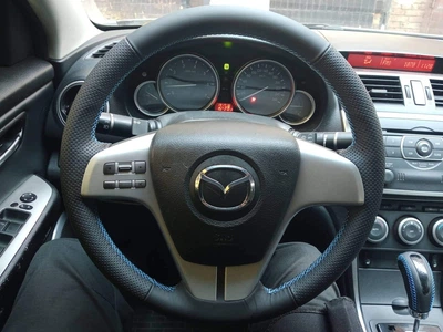 Чохол-Обплетення на кермо з натуральної шкіри для Mazda 6 2007-2009