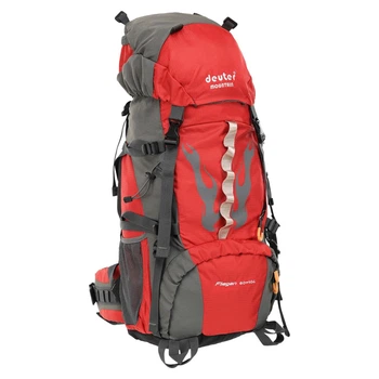 Рюкзак туристический каркасный объем 42л + 10л Deuter G70-10B размер 70х30х20см Red-Grey