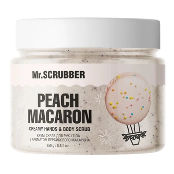 Крем-скраб для рук и тела Mr.SCRUBBER с ароматом персикового макарона Peach Macaron 250 гр