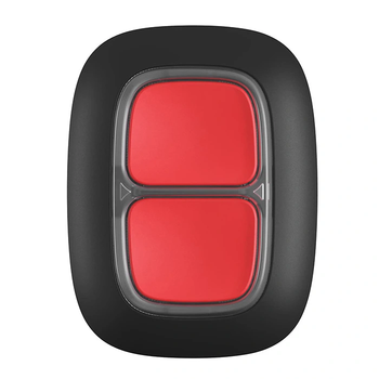 Тревожная кнопка Ajax DoubleButton EU, Jeweller до 1300 м, IP55, CR2032, Черный/Красный