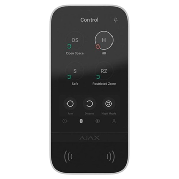 Сенсорная клавиатура Ajax KeyPad TouchScreen (8EU), до 1700 м, 5" IPS 480 × 854 px, Белый