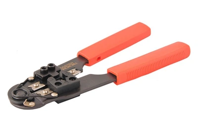Кліщі для обпресування штекерів Mastertool 190 мм універсальні RJ11, RJ12, RJ45, з функціями обрізки кабелю