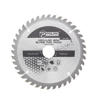 Пильный диск по дереву с твердосплавными напайками 190x30/25.4 40T Polax (54-142)