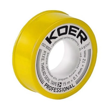 ФУМ лента для газа KOER ST-02 15M*0.1mm*12mm (KR0120)