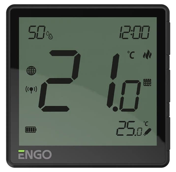 Интернет-термостат ENGO CONTROLS EONEBATB Накладной, ZigBee 3.0, пит. Li-ion 3,7V (черный)