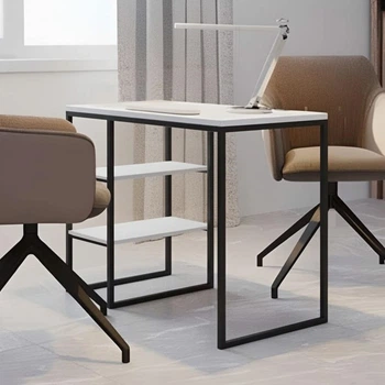 Стіл письмовий з полицями в стилі Лофт каркас металевий StepLoft Comp-table-129