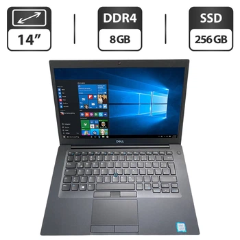 Ноутбук Dell Latitude 7490 / 14" (1366x768) TN / Intel Core i5-8350U (4 (8) ядра по 1.7 - 3.6 GHz) / 8 GB DDR4 / 256 GB SSD / Intel UHD Graphics 620 / WebCam б/у