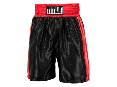 Боксерські труси TITLE Boxing Edge Boxing Trunks 2.0 L чорний/червоний (5457)