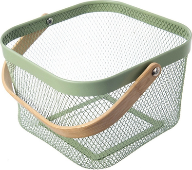 Корзина для зберігання Orion Greenish металева зелена 27 x 24.5 x 17.5 см (8592381201333)