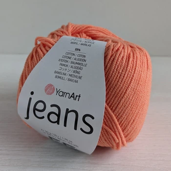 Пряжа YarnArt Jeans №23 помаранчевий (Ярнарт джинс, напівбавовна)