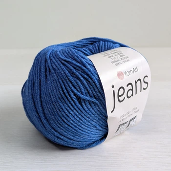 Пряжа YarnArt Jeans №17 синий (Ярнарт джинс, полухлопок)