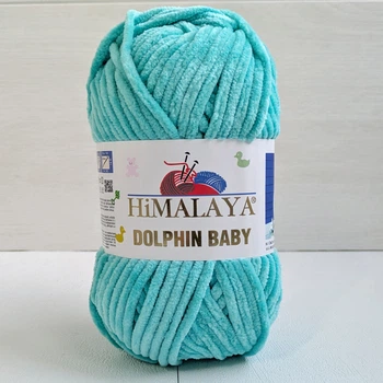 Пряжа Himalaya dolphin baby № 80387 світло-бірюзовий (салатовий)