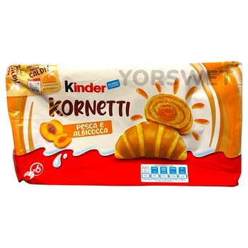 Круасани Kinder Kornetti Персик та Абрикос 252 г (6*42 г) (0006)