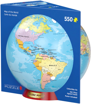 Пазл Eurographics Мапа світу подарункова коробка 550 ел 8551-5863 (628136658638)