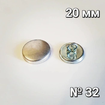 Гудзик під обтяжку (металевий) №32 (20мм) 100 шт