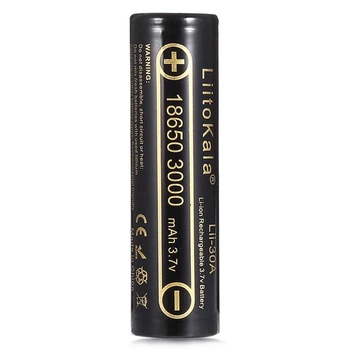 Акумулятор LiitoKala Lii-30A, 18650, високострумовий, без захисту, 15A, 3000 mah, Original