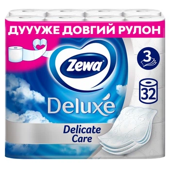 Папір туалетний Zewa Deluxe білий 3 шари 19.3 метра 32 рулони