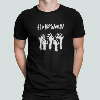 Чоловіча футболка Stedman з принтом Руки зомбі Halloween Хелловін Чорний XXL