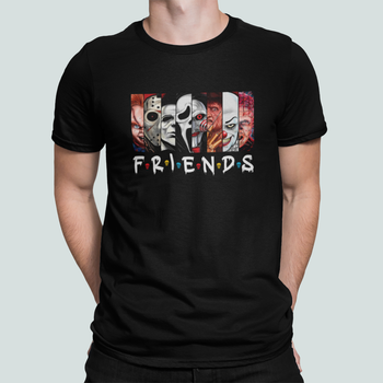 Чоловіча футболка Stedman з принтом Friends Друзі Хелловін 2 Чорний XL