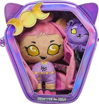 Лялька Набір Monster High Ghoul N Go Clawdeen Wolf з півмісяцем у формі собаки та дитячим рюкзаком HWJ32 Mattel