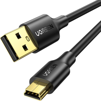 Кабель Ugreen US132 USB-А 2.0 Male to Mini USB 5pin Male Cable 0.5 м Black (UGR-10354)