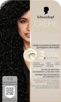 Краска для волос Schwarzkopf Creme Supreme 1-0 Натуральный Черный 182 мл (9000101746846)