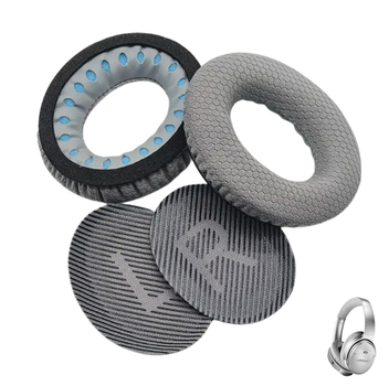 Амбушюры тканевые сетчастые для Bose Quietcomfort AE2, QC2, QC15, QC25, QC35, QC45 grey серые