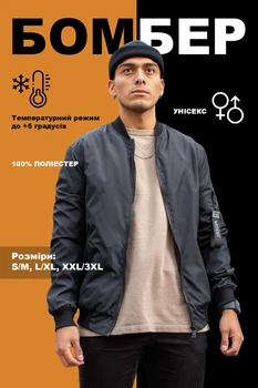 Чоловіча Класичка Куртка Бомбер 2026 Without XXL/3XL Black