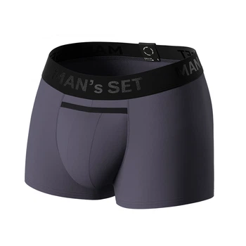 Трусы боксеры мужские анатомические Anatomic Classic Black Series Micromodal, графитовые M BSM100-10