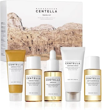 Набор косметики SKIN1004 Madagascar Centella Travel Kit ( Toner Ampoule Cream Cleansing Oil Ampoule Foam)