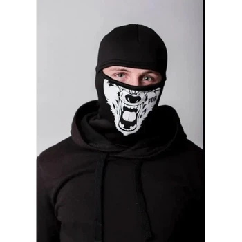 Балаклава Зимняя флис uwest с медведь черный летний