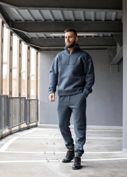 Мужской спортивный костюм MonsterBrand утепленный XXXL (56) графит