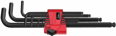 Набір ключів шестигранних Wera Hex-Plus 6 SB з кульовим наконечником 9 шт (05073596001)