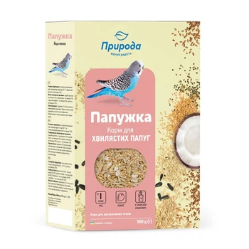 Корм для попугаев Природа Попугайчик Йод+кокос, 500 г