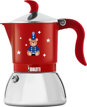Kawiarka Bialetti Fiammetta Induction Joyful Christmas na 4 filiżanki 200 ml Czerwona (8006363095037)