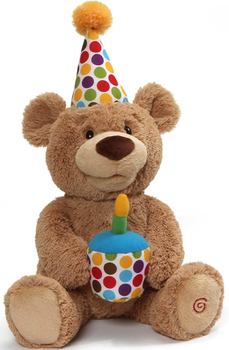 Zabawka interaktywna pluszowa animowana Gund Happy Birthday Miś 43 cm (6052872) (28399101221)
