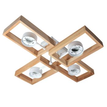 Люстра стельова KARPATY 4xGX53, max.12W, метал/дерево, білий LIGHT SET