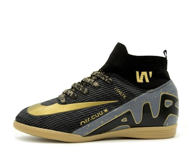 Футзалки с манжетом для детей Walked Черно-золотистый (SALW323J black-gold (37 (24 см))
