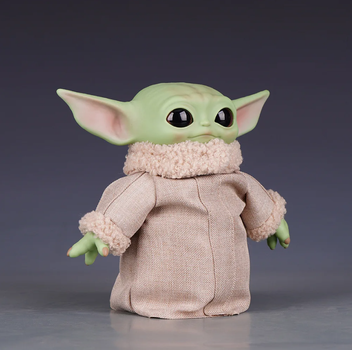 Игрушка Малыш Йода (Грогу) 17 см, The Mandalorian, брелок-подвеска Grogu Baby Yoda, мягкая игрушка с текстильной одеждой (GS928)