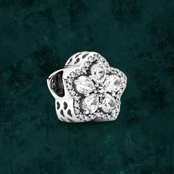 Серебряная бусина шарм "Блестящая снежинка из паве" Pandora (Пандора) 799224c01