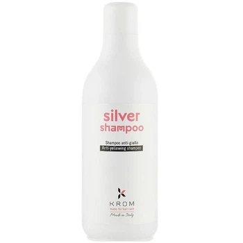 Шампунь для удаления желтизны из окрашенных и обесцвеченных волос Krom Silver Shampoo 1000 мл