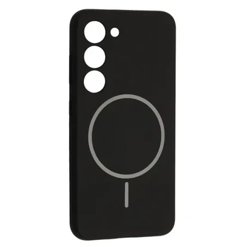 Чохол Silicone Case luxury+MagSafe для Samsung S23+ Black